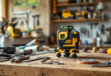 Livella laser in uso per lavori di casa