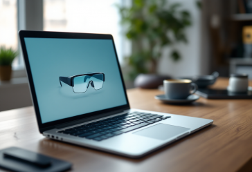 Concept degli smart glasses e Apple Watch di Apple