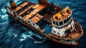 Nave umanitaria colpita da attacco aereo in mare