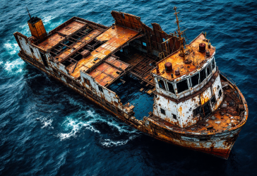 Nave umanitaria colpita da attacco aereo in mare