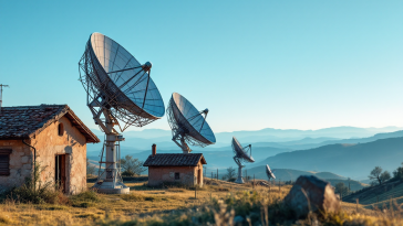 Immagine di un satellite Starlink in orbita