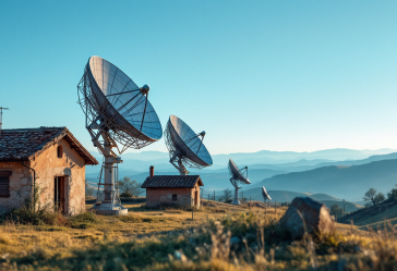 Immagine di un satellite Starlink in orbita