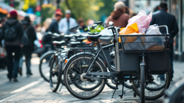 Bici cargo in città per trasporti ecologici