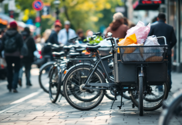 Bici cargo in città per trasporti ecologici