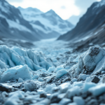 Immagine del ghiacciaio del Birch in fase di crollo