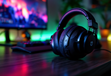 Cuffie da gaming SteelSeries Arctis Nova 5 in uso