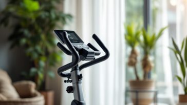 Cyclette per spazi ridotti in un ambiente domestico