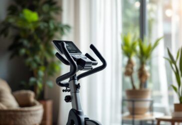 Cyclette per spazi ridotti in un ambiente domestico