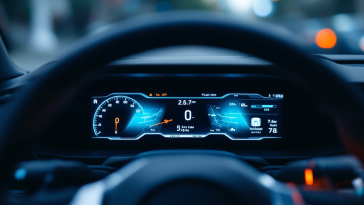 Dashcam Avylet installata su un'auto moderna