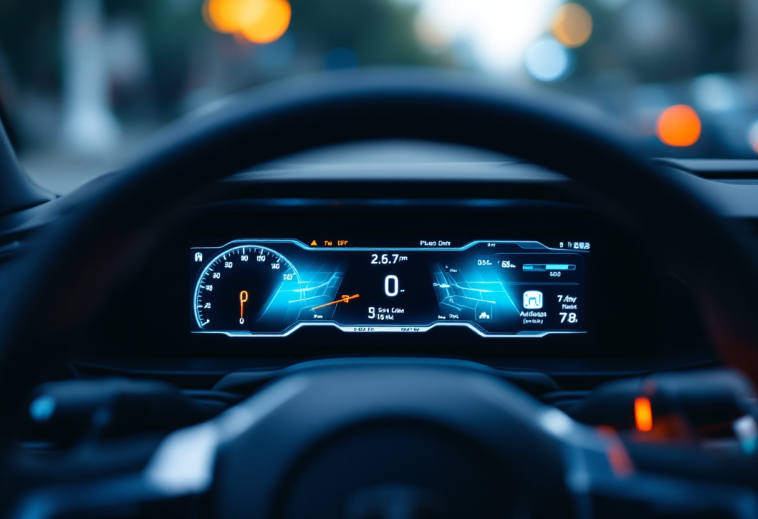 Dashcam Avylet installata su un'auto moderna