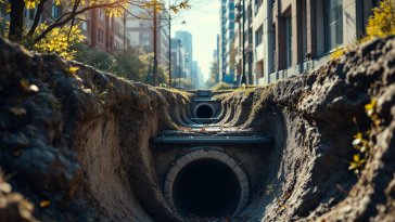 Droni utilizzati per ispezioni fognarie moderne