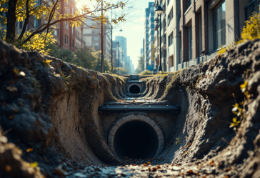 Droni utilizzati per ispezioni fognarie moderne