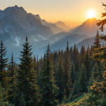 Alberi delle Dolomiti durante un'eclissi solare
