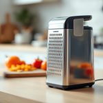 Grattugia elettrica moderna in uso in cucina