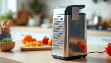 Grattugia elettrica moderna in uso in cucina