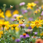 Api che riposano su un fiore durante il giorno