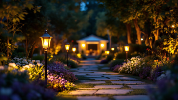 Esempi di illuminazione da giardino per esterni
