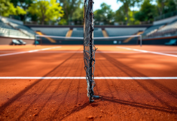 Immagine degli Internazionali di Roma 2025 con tennisti in azione