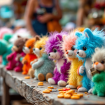 Pupazzetto Labubu peloso in diverse pose e colori