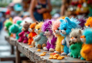 Pupazzetto Labubu peloso in diverse pose e colori