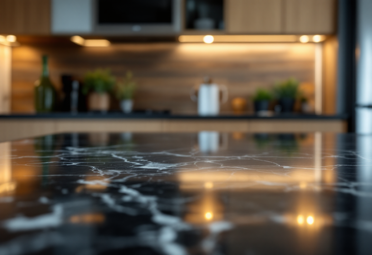 Lampade LED sottopensile installate in una cucina moderna