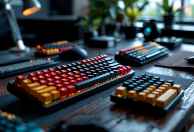 Tastiere meccaniche di diverse marche e modelli