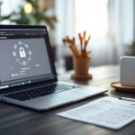 Logo di McAfee Total Protection con sfondo tecnologico