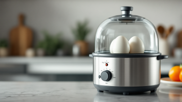 Cuociuova elettrici in uso per cucinare uova