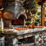 Forno per pizza da esterno in uso