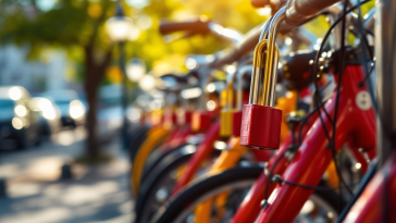 Lucchetti per biciclette di diverse tipologie e colori