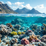 Vista subacquea delle montagne sommerse nel Mediterraneo