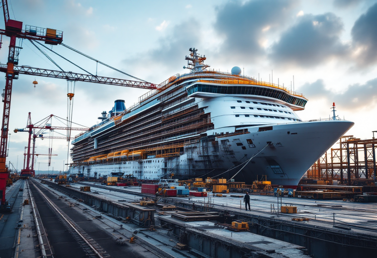 Nave da crociera Libra in navigazione sostenibile