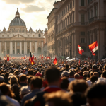 Parata del 2 giugno a Roma con bandiere e soldati