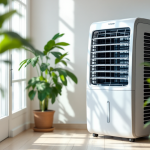 Raffrescatore evaporativo in uso durante l'estate