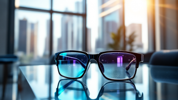 Occhiali smart con tecnologia di riconoscimento facciale