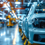 Auto britanniche in esposizione dopo riduzione dazi