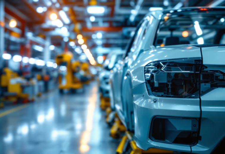 Auto britanniche in esposizione dopo riduzione dazi