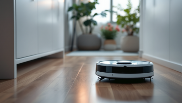 Roborock Saros Z70 in azione durante la pulizia domestica