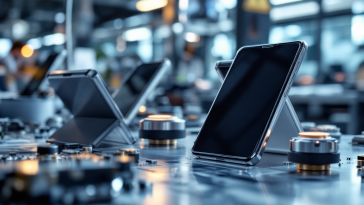 Smartphone tri-fold Samsung con batterie innovative
