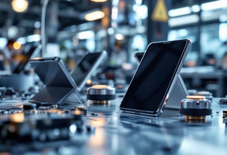 Smartphone tri-fold Samsung con batterie innovative