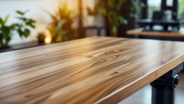 Scrivania regolabile motorizzata in un ambiente di lavoro