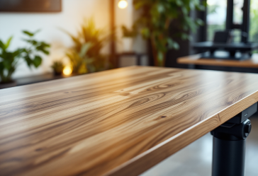 Scrivania regolabile motorizzata in un ambiente di lavoro