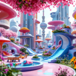 Immagine di Tamagotchi Paradise con personaggi colorati