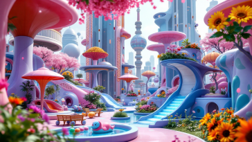 Immagine di Tamagotchi Paradise con personaggi colorati