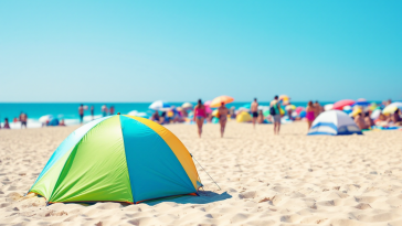 Tende da spiaggia colorate per l'estate 2023