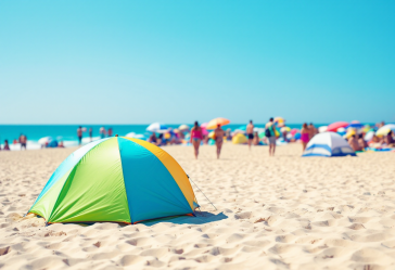 Tende da spiaggia colorate per l'estate 2023
