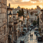Panorama di Gerusalemme Est con tensioni visibili