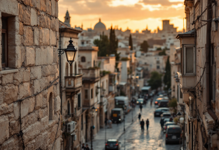 Panorama di Gerusalemme Est con tensioni visibili