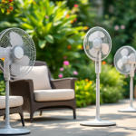 Ventilatore portatile in uso durante una giornata calda