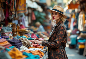 Immagine del Vogue Vintage Market con abiti vintage